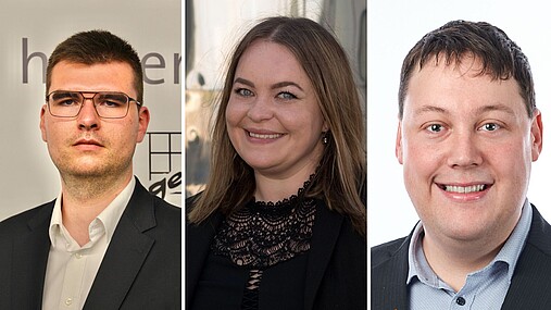 Foto zum Thema "einmal Wahlhelfer, immer Wahlhelfer": Zu sehen sind Matthias Berk, Susanne Aumann und Joachim Weschbach, die erzählen, was ihnen am Ehrenamt liegt.